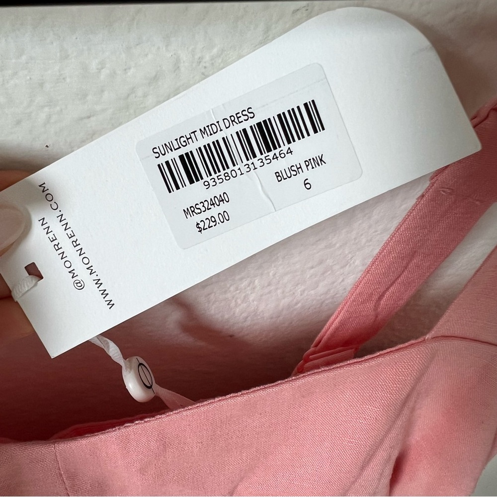 Anthropologie Mon Renn Sunlight Midi Dress in Blush Pink - XS - NWT - Picture 10 of 11